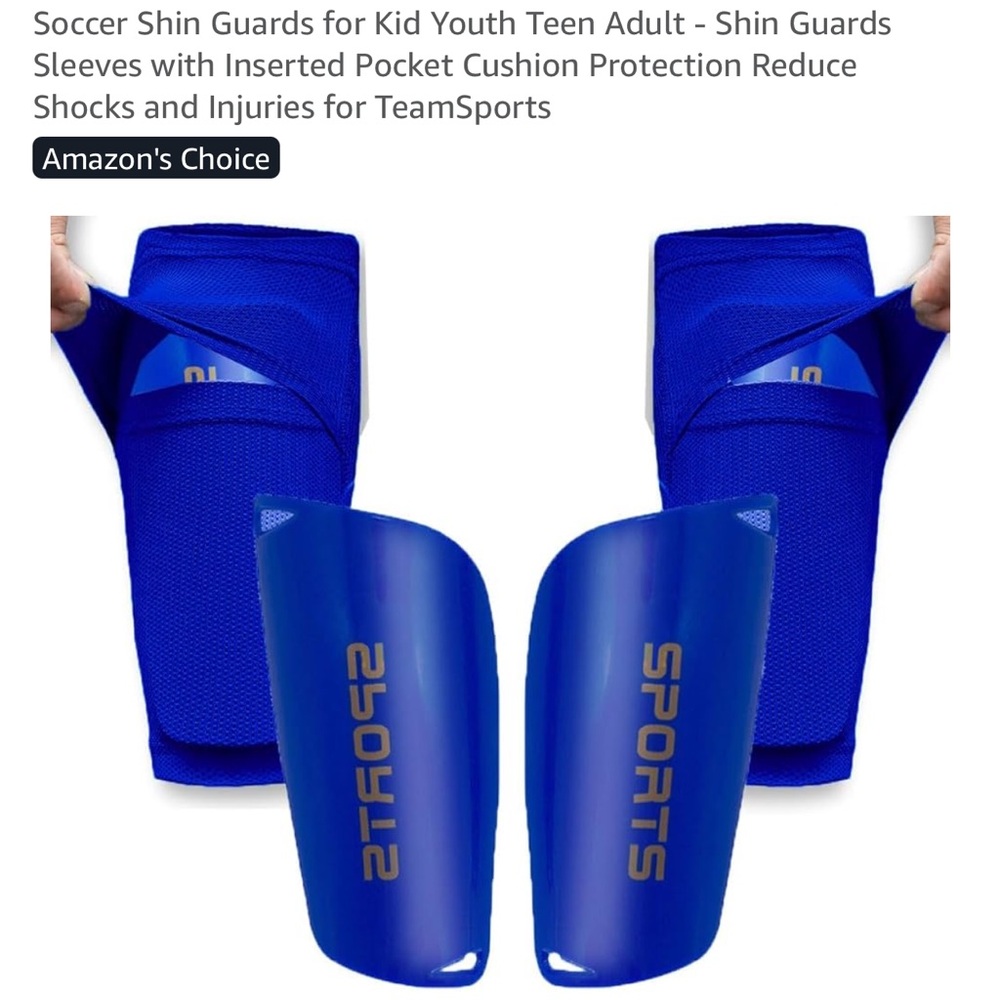 Kids size M Blue Shin Guards